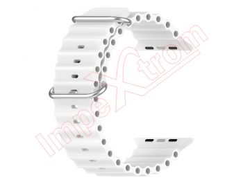 White silicone band for smartwatch Apple Watch Ultra 49mm, A2684